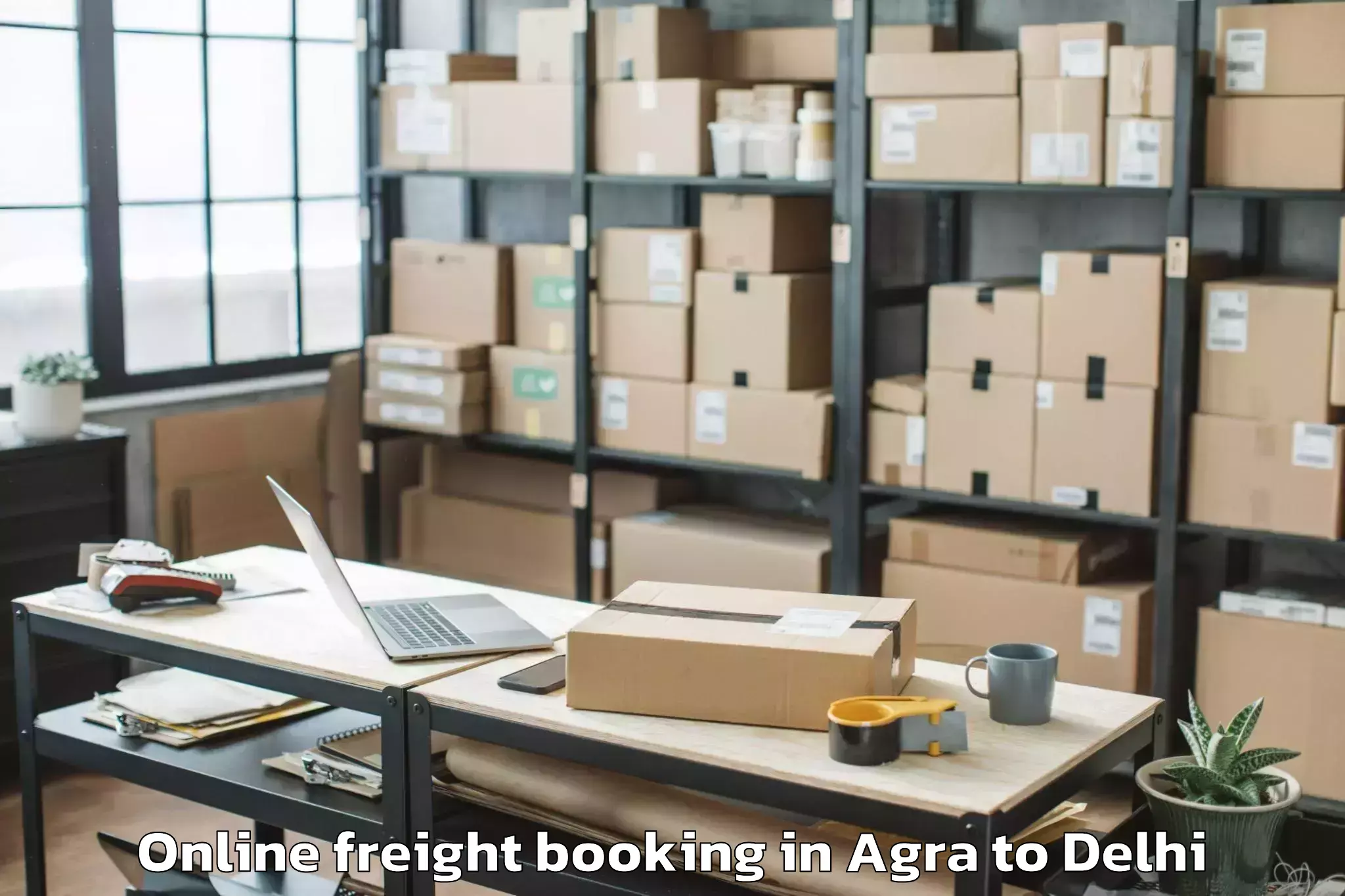 Agra to University Of Delhi Online Freight Booking Booking